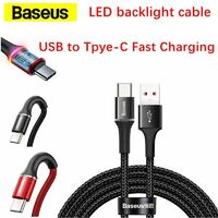 Phone Cable Baseus Fast Charging USB For Type-C 40W with LED Backlight