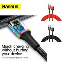 Phone Cable Baseus Halo data cable USB to Type C for Samsung with Led 