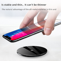 Wireless Phone Fast Charger Baseus Simple Black For Universal Phones