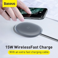 Wireless Charger Baseus Jelly FAST Charger Pad 15W Black For iPhone13 12 Samsung