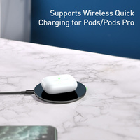 Wireless Phone Charger Baseus Simple 15W  Charger  Black For iPhone13 12 Samsung