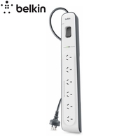 Belkin 6-Outlet Surge Protection Strip with 2M Power Cord - White/Grey  BSV603au2M