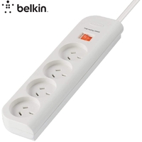 Belkin 4-Outlet Economy Surge Protector 1 M Heavy Duty Power Cable White/Grey