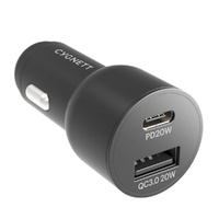 Cygnett CarPower 20W Dual Port Car Charger with USB-C PD + QC 3.0 - CY3637CYCCH