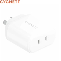 Cygnett PowerPlus 35W USB-C PD Dual Port Wall Charger White CY4353PDWCH 2xUSB-C PD