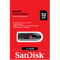 USB SanDisk Cruzer Glide 2.0 32GB Flash Drive Memory Stick CZ60-032G