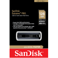 SanDisk USB Extreme PRO 128GB 3.2 Solid State Flash Drive Memory Stick SDCZ880-128G