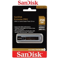 SanDisk USB Extreme PRO 256GB 3.2 Solid State Flash Drive Memory Stick SSD Performance CZ880-256G