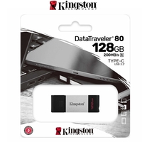 Kingston USB Drive 3.2 DataTraveler 80 64GB Type C Flash Drive 200MB/S DT80/64GB