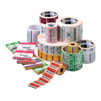 Zebra Label Paper 2.25x1.25in (57.2x31.8mm) TT  Z-Select 4000T High Performance Coated Permanent Adhesive 1in (25.4mm) core 2100/roll,