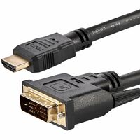 StarTech.com HDMI to DVI Cable - 6 ft / 2m - HDMI to DVI-D Cable - HDMI Monitor Cable - HDMI to DVI Adapter Cable - First End: 1 x 19-pin DVI-D Video
