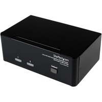StarTech.com KVM Switchbox - TAA Compliant - 2 Computer(s) - WUXGA - 1920 x 1440 - 6 x USB - 3 x DVI - 3 x VGA - Desktop