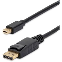 StarTech.com 3ft (1m) Mini DisplayPort to DisplayPort 1.2 Cable, 4K x 2K mDP to DisplayPort Adapter Cable, Mini DP to DP Cable for Monitor - 3ft/91cm