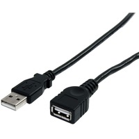 StarTech.com 10 ft Black USB 2.0 Extension Cable A to A - M/F - First End: 1 x 4-pin USB 2.0 Type A - Male - Second End: 1 x 4-pin USB 2.0 Type A - -