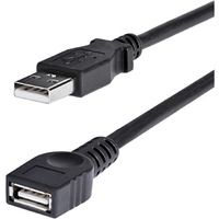 StarTech.com 6 ft Black USB 2.0 Extension Cable A to A - M/F - First End: 1 x 4-pin USB 2.0 Type A - Male - Second End: 1 x 4-pin USB 2.0 Type A - -