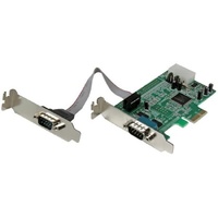 StarTech.com Serial Adapter with 16550 UART - Dual-profile Plug-in Card - 1 - TAA Compliant - PCI Express x1 - PC, Mac, Linux -