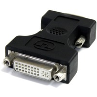 StarTech.com DVI to VGA Cable Adapter - Black - F/M - 1 x 15-pin HD-15 VGA Male - 1 x 29-pin DVI-I (Dual-Link) Digital Video Female - Black