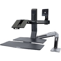 Ergotron WorkFit Multi Component Mount for Workstation, Notebook - Black - Height Adjustable - 1 Display(s) Supported - 61 cm (24") Screen Support -