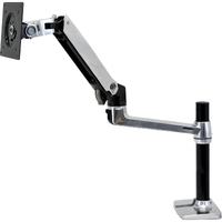 Ergotron Mounting Arm for Flat Panel Display - Black - Height Adjustable - 61 cm (24") Screen Support - 11.34 kg Load Capacity - 75 x 75, 100 x 100 -