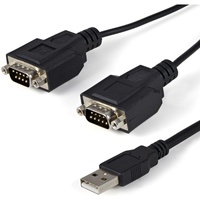 StarTech.com USB to Serial Adapter - 2 Port - COM Port Retention - FTDI - USB to RS232 Adapter Cable - USB to Serial Converter -