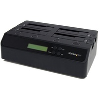 StarTech.com 4-Bay Hard Drive Duplicator and Eraser, Standalone HDD/SSD Cloner and Disk Eraser, USB 3.0 / eSATA to SATA Docking Station - 4-Bay Hard