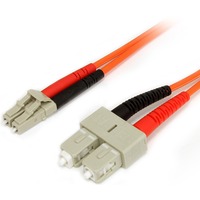 StarTech.com 1m Fiber Optic Cable - Multimode Duplex 62.5/125 - LSZH - LC/SC - OM1 - LC to SC Fiber Patch Cable - First End: 2 x LC Network - Male -