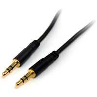 StarTech.com 6 ft Slim 3.5mm Stereo Audio Cable - M/M - First End: 1 x Mini-phone Stereo Audio - Male - Second End: 1 x Mini-phone Stereo Audio - - -