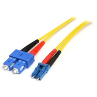 StarTech.com 1m Fiber Optic Cable - Single-Mode Duplex 9/125 - LSZH - LC/SC - OS1 - LC to SC Fiber Patch Cable - First End: 2 x LC Network - Male - 2