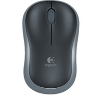 Logitech M185 Mouse - Radio Frequency - USB - Laser - Blue, Black - Wireless - 2.40 GHz - 1000 dpi - Scroll Wheel - Symmetrical - 1