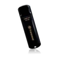 Transcend JetFlash 700 32 GB USB 3.0 Flash Drive - Black - 70 MB/s Read Speed - 20 MB/s Write Speed