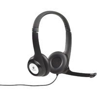 Logitech H390 Wired Over-the-head Stereo Headset - Black/Silver - Binaural - Ear-cup - 20 Hz to 20 kHz - 243.8 cm Cable - Noise Cancelling Microphone