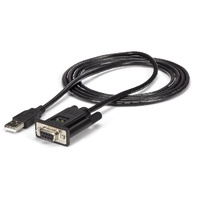StarTech.com USB to Serial Adapter - Null Modem - FTDI USB UART Chip - DB9 (9-pin) - USB to RS232 Adapter - 1 x 9-pin DB-9 RS-23