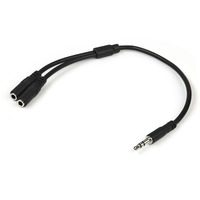 StarTech.com Slim Stereo Splitter Cable - 3.5mm Male to 2x 3.5mm Female - First End: 1 x Mini-phone Stereo Audio - Male - Second End: 2 x Mini-phone