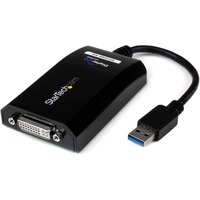 StarTech.com USB 3.0 to DVI External Video Card Multi Monitor Adapter - 2048x1152 - 1 x 9-pin USB 3.0 Type A - Male - 1 x 29-pin DVI-I Digital Video
