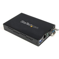 StarTech.com Transceiver/Media Converter - TAA Compliant - 2 Port(s) - 1 x Network (RJ-45) - Duplex LC Port - Twisted Pair, Optical Fiber - - Gigabit
