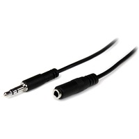 StarTech.com 1m Slim 3.5mm Stereo Extension Audio Cable - M/F - First End: 1 x Mini-phone Stereo Audio - Male - Second End: 1 x Mini-phone Stereo - -