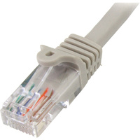 StarTech.com 15 m Cat5e Gray Snagless RJ45 UTP Cat 5e Patch Cable - 15m Patch Cord - Make Fast Ethernet network connections usin