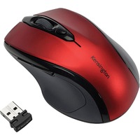 Kensington Pro Fit Mouse - Radio Frequency - USB - Optical - 3 Button(s) - Ruby Red - Wireless - 2.40 GHz - 1750 dpi - Scroll Wheel - Right-handed