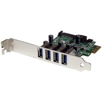 StarTech.com USB Adapter - PCI Express x1 - Plug-in Card - TAA Compliant - UASP Support - 4 Total USB Port(s) - 4 USB 3.0 Port(s