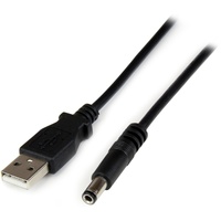 StarTech.com USB2TYPEN1M Standard Power Cord - 1 m - USB / Barrel Connector - Black - 1 Each