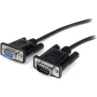 StarTech.com 2m Black Straight Through DB9 RS232 Serial Cable - M/F - First End: 1 x 9-pin DB-9 RS-232 Serial - Male - Second End: 1 x 9-pin DB-9 - -