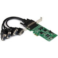 StarTech.com Multiport Serial Adapter - TAA Compliant - PCI Express x1 - 4 x DB-9 RS-232/422/485 - Serial, Via Cable - 3.59 Mbit/s - Plug-in Card