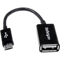 StarTech.com 5in Micro USB to USB OTG Host Adapter M/F - First End: 1 x 5-pin Micro USB 2.0 Type B - Male - Second End: 1 x 4-pin USB 2.0 Type A - -