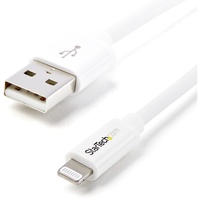 StarTech.com 1m (3ft) White Apple; 8-pin Lightning Connector to USB Cable for iPhone / iPod / iPad - Cable for iPad, iPhone, MAC - First End