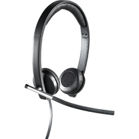 Logitech H650e Wired Over-the-head Stereo Headset - Binaural - Supra-aural - 50 Hz to 10 kHz - Noise Cancelling Microphone - USB