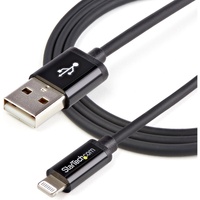 StarTech.com 1m (3ft) Black Apple 8-pin Lightning Connector to USB Cable for iPhone / iPod / iPad - Cable for iPod, iPad, iPhone - First End: