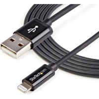 StarTech.com 2m (6ft) Long Black Apple 8-pin Lightning Connector to USB Cable for iPhone / iPod / iPad - Cable for iPod, iPad, iPhone, MAC 