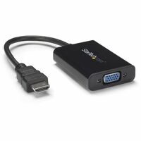 StarTech.com HDMI to VGA Adapter - With Audio - 1080p - 1920 x 1080 - Black - HDMI Converter - VGA to HDMI Monitor Adapter - Convert an HDMI video to
