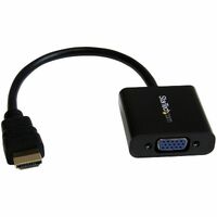 StarTech.com HDMI to VGA Adapter - 1080p - 1920 x 1080 - Black - HDMI Converter - VGA to HDMI Monitor Adapter - 1 x 19-pin HDMI Digital Audio/Video -