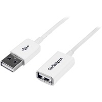 StarTech.com 3m White USB 2.0 Extension Cable A to A - M/F - First End: 1 x 4-pin USB 2.0 Type A - Male - Second End: 1 x 4-pin USB 2.0 Type A - - -